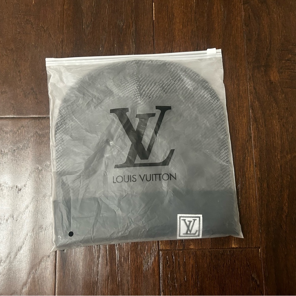 Louis Vuitton Black Knit Beanie with LV Square Patch
